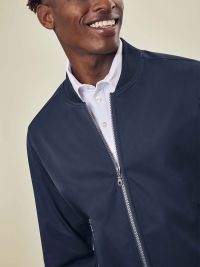 Herren Blouson Dunkelblau mit Stehkragen und Reißverschluss